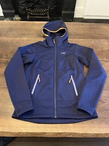 Arcteryx Womens Arenite Hoodie Jacket Small Hooded Softshell Blue Pockets £180+! - Picture 1 of 17