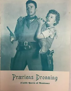 Cattle Queen Of Montana Barbara Stanwyck Ronald Reagan 1954 Danish Movie Program - Bild 1 von 5