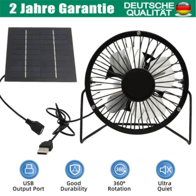 Solar Abluftventilator Solarpanel Gewächshaus Ventilator Wasserdicht Solarlüfter - Bild 1 von 4