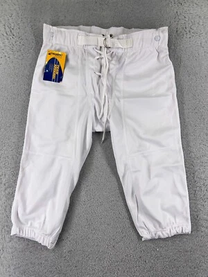Champro Football Practice Pants Youth 2XL XXL White Snaps Polyester READ - Image 1 of 4