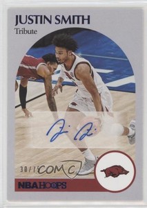 2021-22 Panini Chronicles Draft Picks Hoops Retro Blue /75 Justin Smith Auto