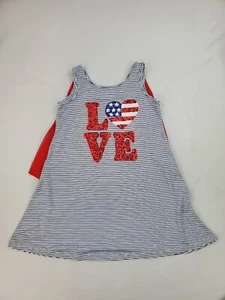 BTWEEN Girls Red/White/Blue T-skirt Size: 8 Pre-owned - Picture 1 of 7