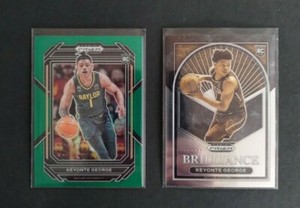 Keyonte George 2023-24 Prizm Draft Picks Green Prizm & Brilliance Rookie Cards