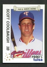 1990 Tulsa DRILLERS All-Decade Team #1 SCOTT COOLBAUGH San Antonio TEXAS Rangers