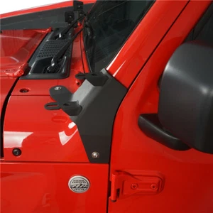 Fit Jeep Wrangler JL Gladiator JT 18-25 Dual A-Pillar 4 Cube Light Mount Bracket - Picture 1 of 12