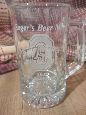 Personalized (Roger's) OSU 2002 National Championship Beer Mug 6 1/2" Tall Cover