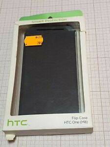 Custodia a libro originale originale per HTC One M8 HC V941 grigia nuova in...