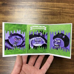 Garbage Pail Kids Halloween Jasmine Contois Trifold Sketch Card 1/1 Artist Drawn - Picture 1 of 10