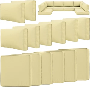 14 Pcs Outdoor Cushion Slipcovers Outdoor Patio Cushion Covers Replacement Water - Picture 1 of 7
