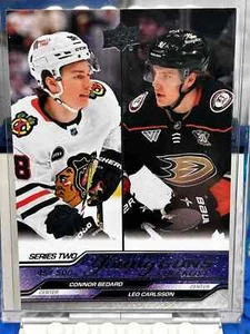 2023-24 Upper Deck Series 2 Young Guns #500 Checklist Connor Bedard Carlsson SP - Picture 1 of 2