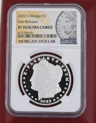 2023-S Morgan Dollar NGC PF-70 Ultra Cameo FIRST RELEASES - Image 1 of 2