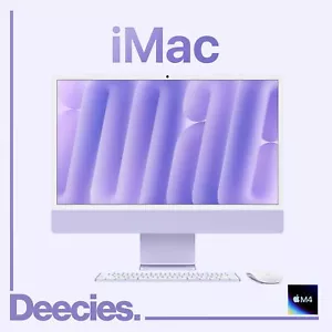 24-inch iMac Apple M4 10-core CPU 10-core GPU 32GB Ram 2TB SSD Purple NANO NEW - Picture 1 of 23