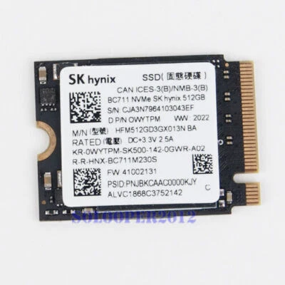 New SK Hynix NVMe PCIe M2 2230 SSD BC711 512GB 30mm HFM512GD3GX013N OEM - Image 1 of 4