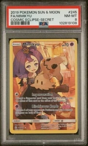 Pokemon Cosmic Eclipse MIMIKYU 245/236 Full Art Secret Rare Card PSA 8 NM - MINT - Picture 1 of 2