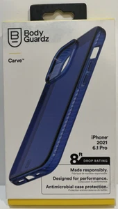 Funda tallada BodyGuardz para iPhone 13 Pro (6,1”/cámara grande) con Pureguard - azul - Imagen 1 de 5