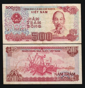 Vietnam 500 Dong P-101 B 1988 "Large Serial #" UNC Vietnamese Currency VND Note - Picture 1 of 3