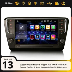 9" Android 14 Autoradio CarPlay Navi 64GB Wifi pour SKODA Octavia III 2014-2018 - Afbeelding 1 van 17