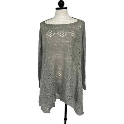 Suéter Convertible Simply Noelle Ligero Tejido Abierto Taupe Talla M Foto 1 de 4