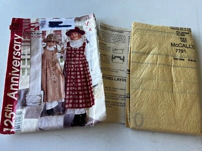 Jumper Dress Petticoat Girls 7-12 McCalls 227 Sewing Pattern Stitch N Save P227 - Image 1 of 3