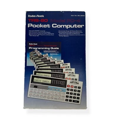 Vintage Radio Shack TRS-80 PC-4 Pocket Computer Silver Digital Programming Guide - Image 1 of 4