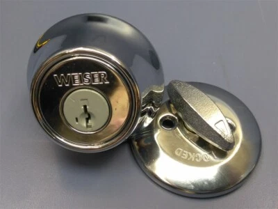 Lote de 12 cerrojo monocilíndrico cromado pulido Weiser GDC9471 26 SMT B 6LR2 Foto 1 de 4