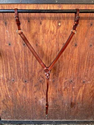 Регулируемая уздечка Tory размер пони кожаный ремень для груди каштановый английский вестерн - Изображение 1 из 4