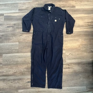 Carhartt FR Coveralls Mens 2XL Navy Flame Resistant 391-20 twill zip NFPA 2112 - Picture 1 of 19