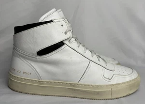Common Projects Bball High Sneakers White Leather Lace Up Made Italy Mens 43 - Picture 1 of 12