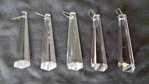 5 x Chandelier Clear Cut Glass Crystal Droplet Contemporary Style. - Picture 1 of 10
