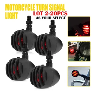 2-20X Motorcycle Turn Signals Light Blinker Indicator Lights Red Front 2 wire EA - Picture 1 of 26
