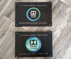 DOLBY VISION/ATMOS/DTS X/CANTON/YAMAHA Leinwand 20x30 cm Schild Logo/Bild - Bild 1 von 1