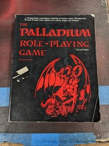 The Palladium Role-Playing Game Revised Edition 450 Black Cover Red Dragon 1983 - Picture 1 of 2
