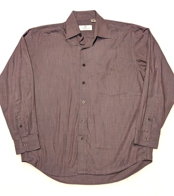 GIVENCHY Gentleman Vtg Purple Long Sleeve Btn SHIRT Men's M - Image 1 of 4