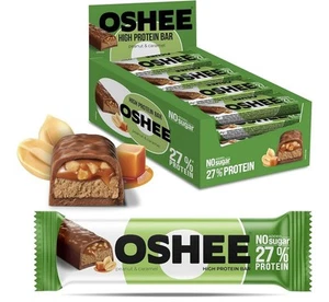 Oshee High Protein ,Peanut & Caramel Bars  (49g x 12) - Picture 1 of 6