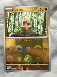 Pokemon White Flare Mienfoo Pokeball Reverse Rare Holo 052/086 English - Bild 1 von 2