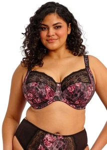 ELOMI MORGAN DARK ROMANCE UNDERWIRE STRETCH BANDED BRA SIZE 36E / 14E - Bild 1 von 1