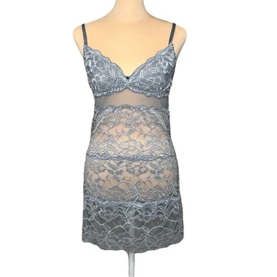 CLO Intimo Babydoll Chemises Slip Dress M Sheer Stretch Lace Mesh Fairy Grunge - Image 1 of 4