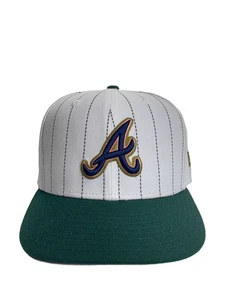 New Era Atlanta Braves Cap 7 3 8 Polyester Wht Men's IFW67 - Picture 1 of 8
