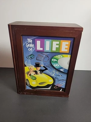 THE GAME OF LIFE Vintage Game Collection Wooden Book Shelf Milton Bradley 2007. - Image 1 of 4