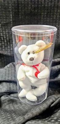 Original VALENTINO Bear TY Beanie Baby 1993/1994 w/RARE Brown Nose & Tag Errors - Image 1 of 4