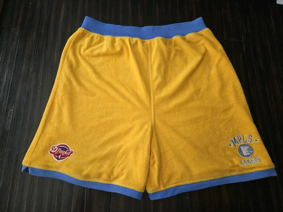 VTG Reebok Mens XL MPLS Retro Los Angeles Lakers Gold Terry D'funkd Hardwood NBA - Image 1 of 4