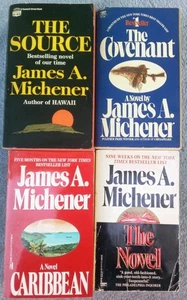 James A. Michener lot of 4 pbs The Source Covenant Caribbean Novel 1st printings - Imagen 1 de 3