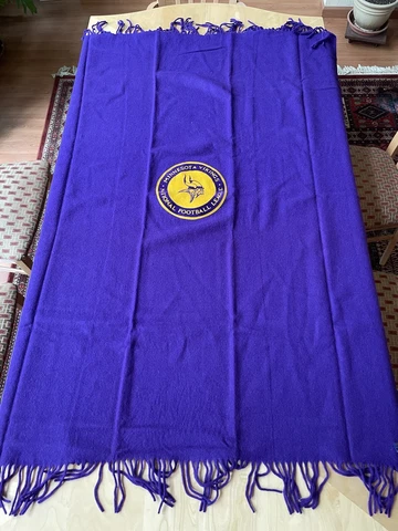 Vintage Pendleton Wool Stadium Blanket NFL Minnesota Vikings Purple Gold 70”x51” Cover