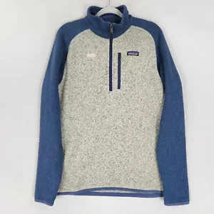 Patagonia Maglione Uomo Grande Grigio Blu Maglione Migliore 1/2 Zip Pullover Pile - Foto 1 di 11