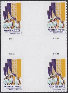 US 5523 19ª Enmienda Mujeres Voto F Canalón Cruz Bloque 4 MNH 2020 - Imagen 1 de 1