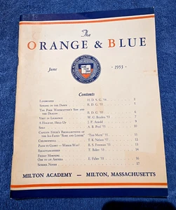 MILTON ACADEMY Massachusetts 1953 Vintage School Student Literary Issue w/ Ads - Picture 1 of 9
