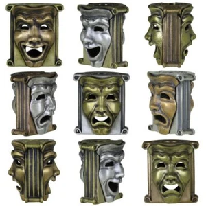 "Tragicomedy" Theatrical Mask Lanyard Bead for Paracord, Leather, & Other Cords - Picture 1 of 67