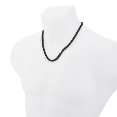 Collar de cadena de tenis unisex enchapado en negro con estrás brillante 16" - 24" Foto 1 de 3