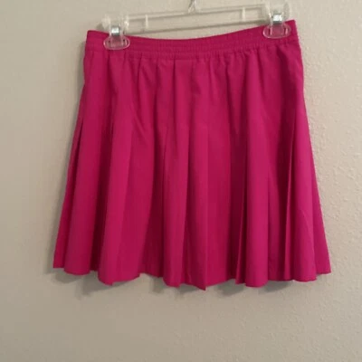 Falda Vintage Prince Rosa Equipo de Práctica EE. UU. Poliéster Plisado Tenis Falda 12 Foto 1 de 4