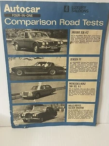Autocar Four-in-one Comparison Flyer  Road Tests Luxury Saloons  Circa 1970 - Picture 1 of 6